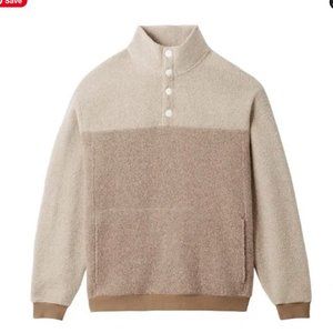 Outdoor Voices MegaFleece Snap Up in Oatmeal - Small